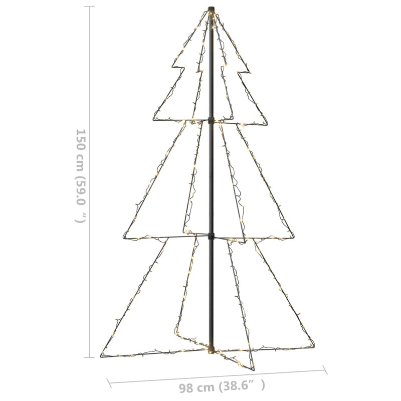 vidaXL Christmas Cone Tree 200 LEDs Indoor and Outdoor 98x150 cm