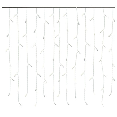 vidaXL LED Curtain Icicle Lights 10m 400 LED Cold White 8 Function