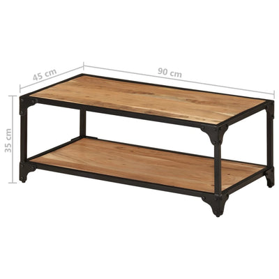 vidaXL Coffee Table 90x45x35 cm Solid Acacia Wood