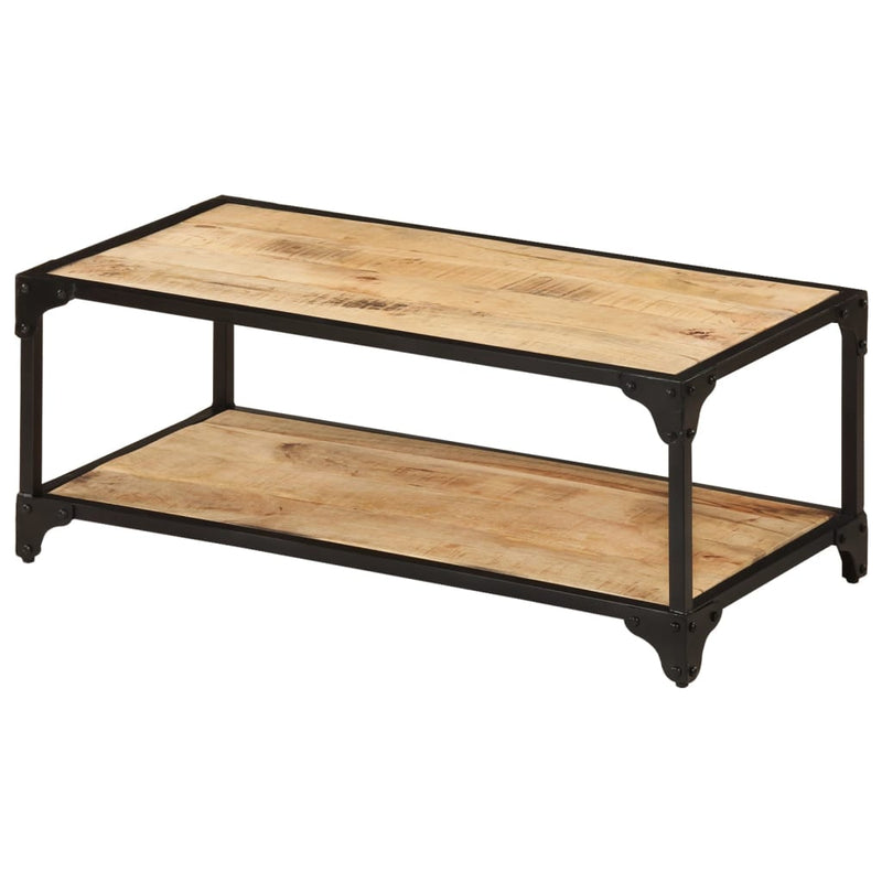 vidaXL Coffee Table 90x45x35 cm Solid Rough Mango Wood