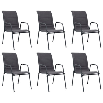 vidaXL 5 Piece Outdoor Dining Set Steel Black