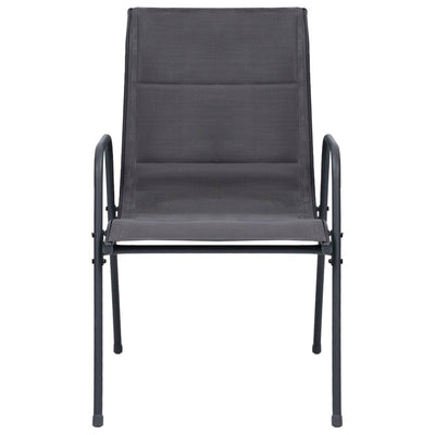 vidaXL 5 Piece Outdoor Dining Set Steel Black