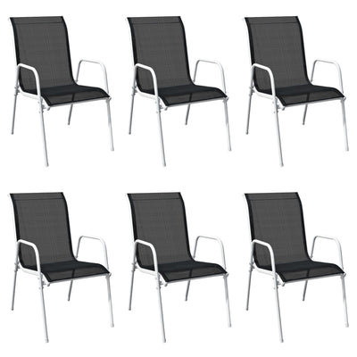 vidaXL 5 Piece Outdoor Dining Set Steel Black