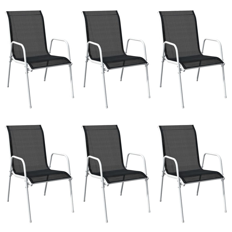 vidaXL 5 Piece Outdoor Dining Set Steel Black