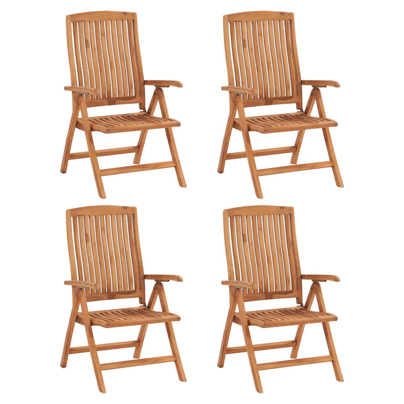 vidaXL Reclining Garden Chairs 6 pcs Solid Teak Wood