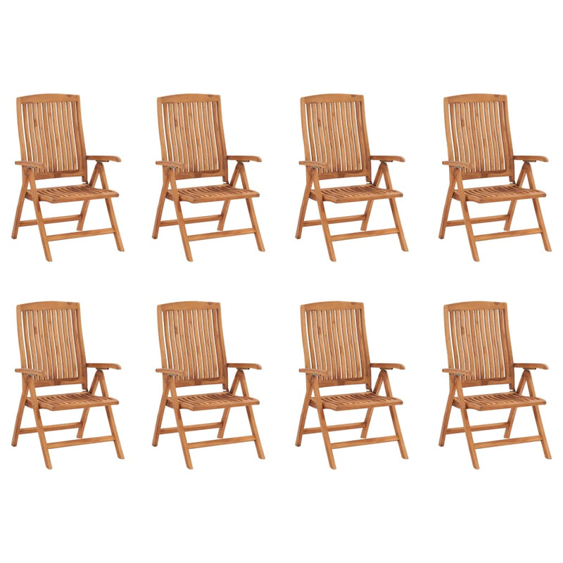 vidaXL Reclining Garden Chairs 6 pcs Solid Teak Wood