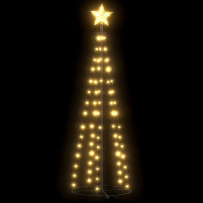vidaXL Christmas Cone Tree 70 Warm White LEDs Decoration 50x120 cm