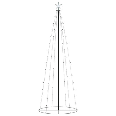 vidaXL Christmas Cone Tree 100 Warm White LEDs Decoration 70x180 cm