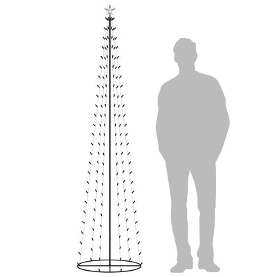 vidaXL Christmas Cone Tree 136 Warm White LEDs Decoration 70x240 cm