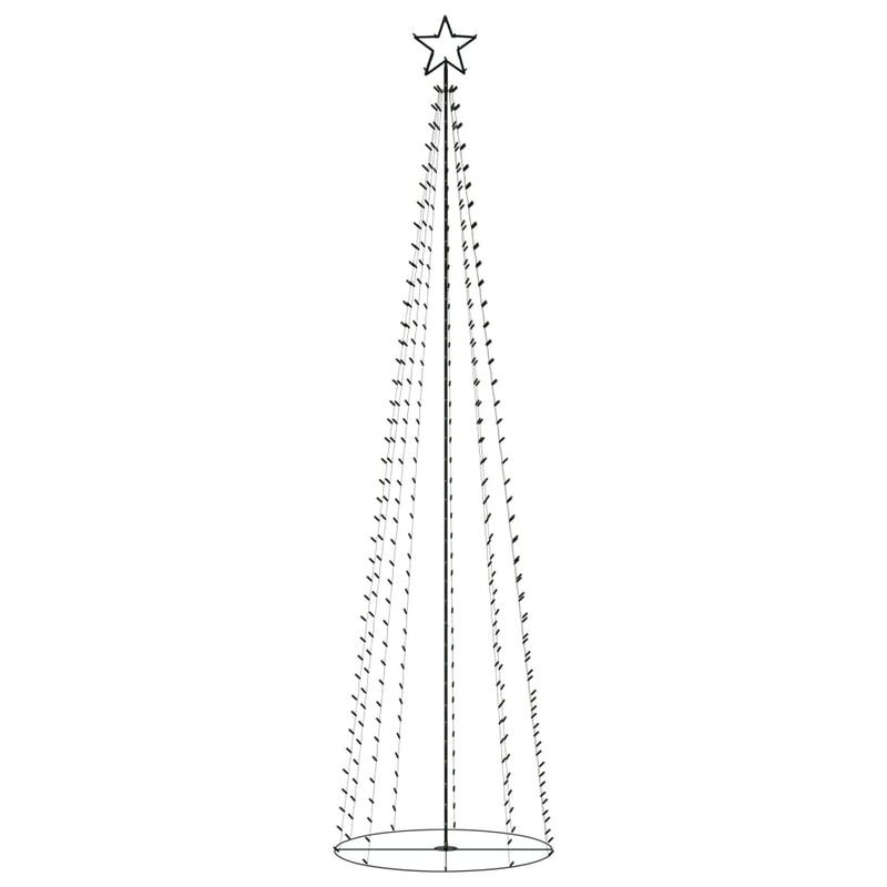 vidaXL Christmas Cone Tree 400 Warm White LEDs Decoration 100x360 cm