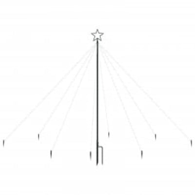 vidaXL LED Christmas Waterfall Tree Lights Indoor Outdoor 400 LEDs 2.5 m