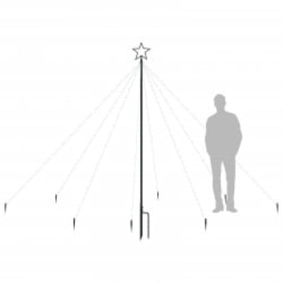 vidaXL LED Christmas Waterfall Tree Lights Indoor Outdoor 400 LEDs 2.5 m