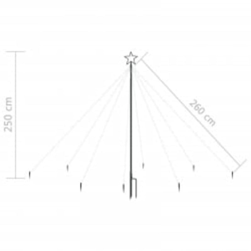 vidaXL LED Christmas Waterfall Tree Lights Indoor Outdoor 400 LEDs 2.5 m