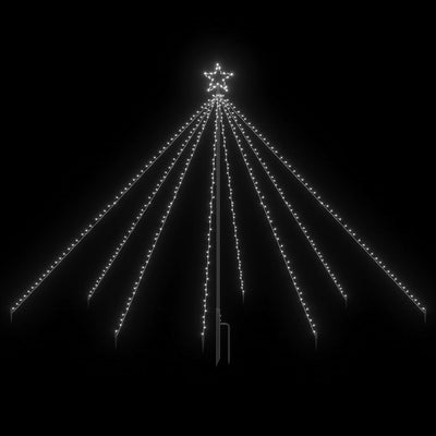 vidaXL LED Christmas Waterfall Tree Lights Indoor Outdoor 400 LEDs 2.5 m