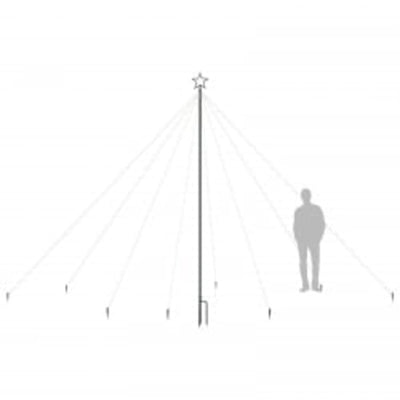 vidaXL LED Christmas Waterfall Tree Lights Indoor Outdoor 576 LEDs 3.6 m