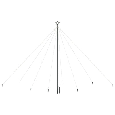 vidaXL Christmas Tree Lights Indoor Outdoor 576 LEDs Cold White 3.6 m