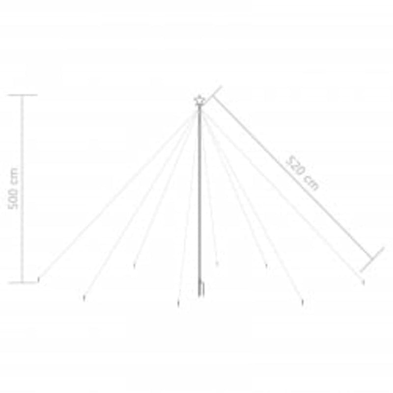 vidaXL LED Christmas Waterfall Tree Lights Indoor Outdoor 800 LEDs 5 m