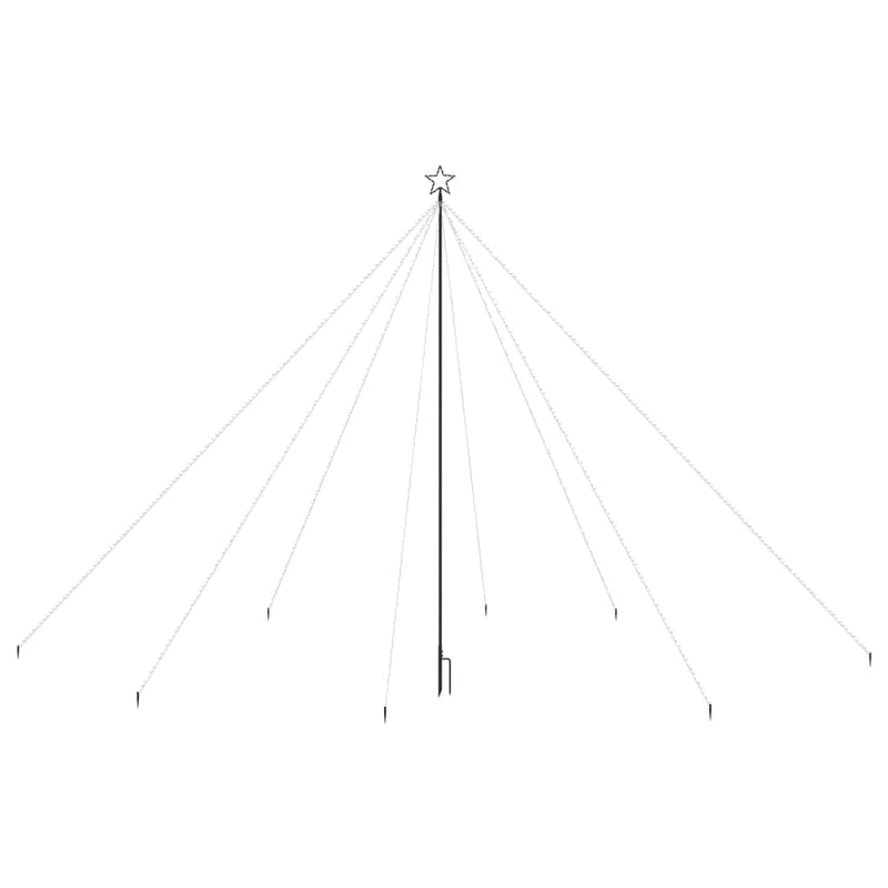 vidaXL LED Christmas Tree Indoor Outdoor 800 LEDs Cold White 5 m