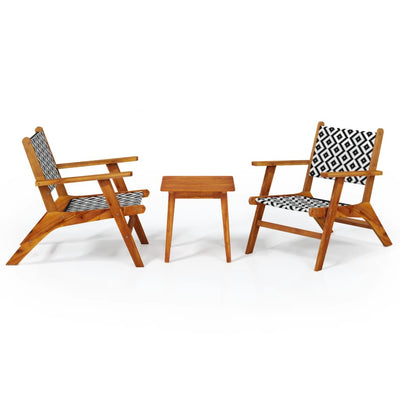 vidaXL 3 Piece Bistro Set Solid Acacia Wood