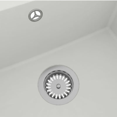 vidaXL Kitchen Sink with Overflow Hole Black Granite