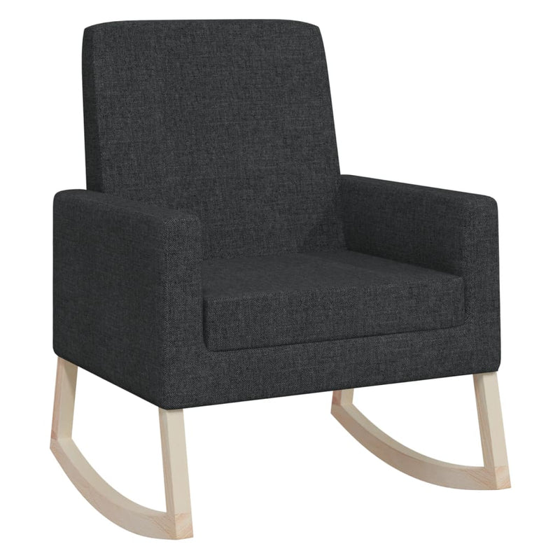 vidaXL Rocking Chair Black Fabric