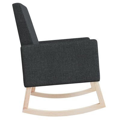 vidaXL Rocking Chair Black Fabric