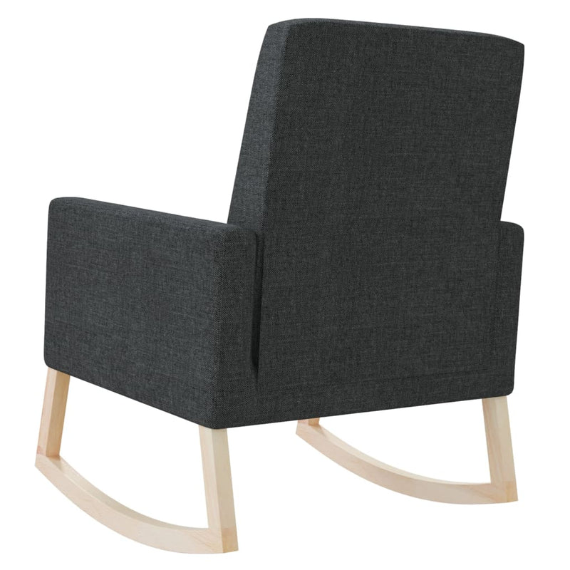 vidaXL Rocking Chair Black Fabric