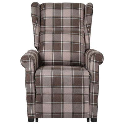 vidaXL Stand up Massage Chair Beige Fabric