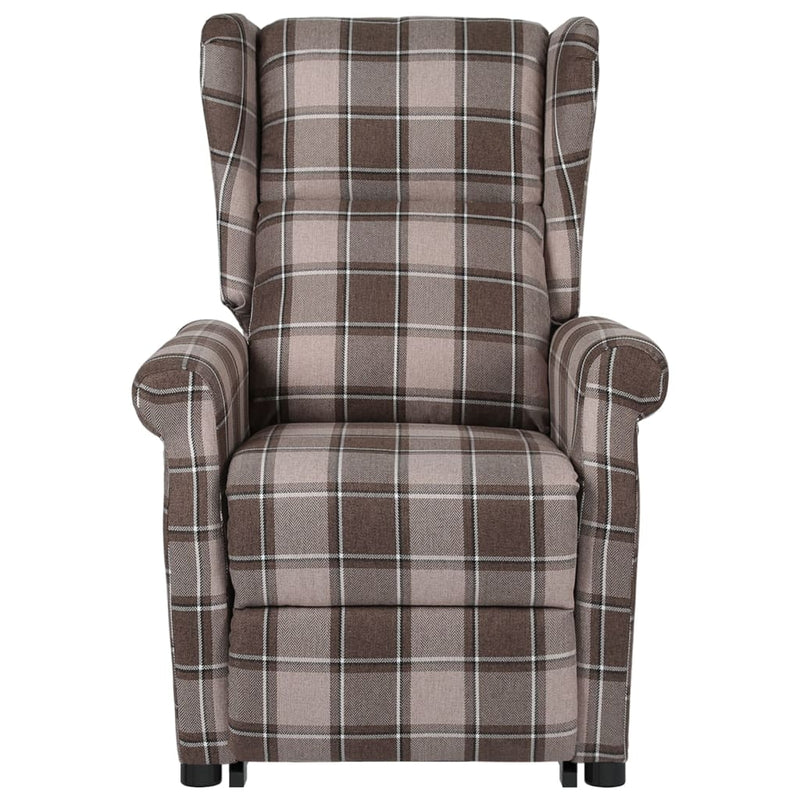 vidaXL Stand up Massage Chair Beige Fabric