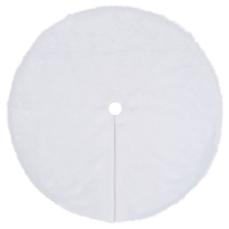 vidaXL Christmas Tree Skirt White 90 cm Faux Fur