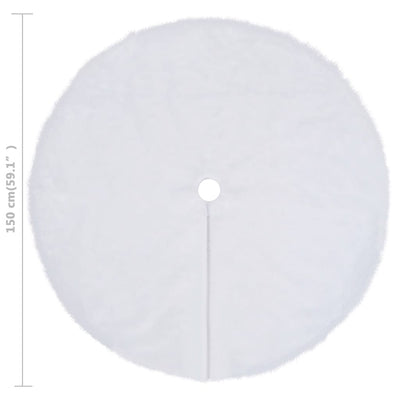 vidaXL Christmas Tree Skirt White 90 cm Faux Fur