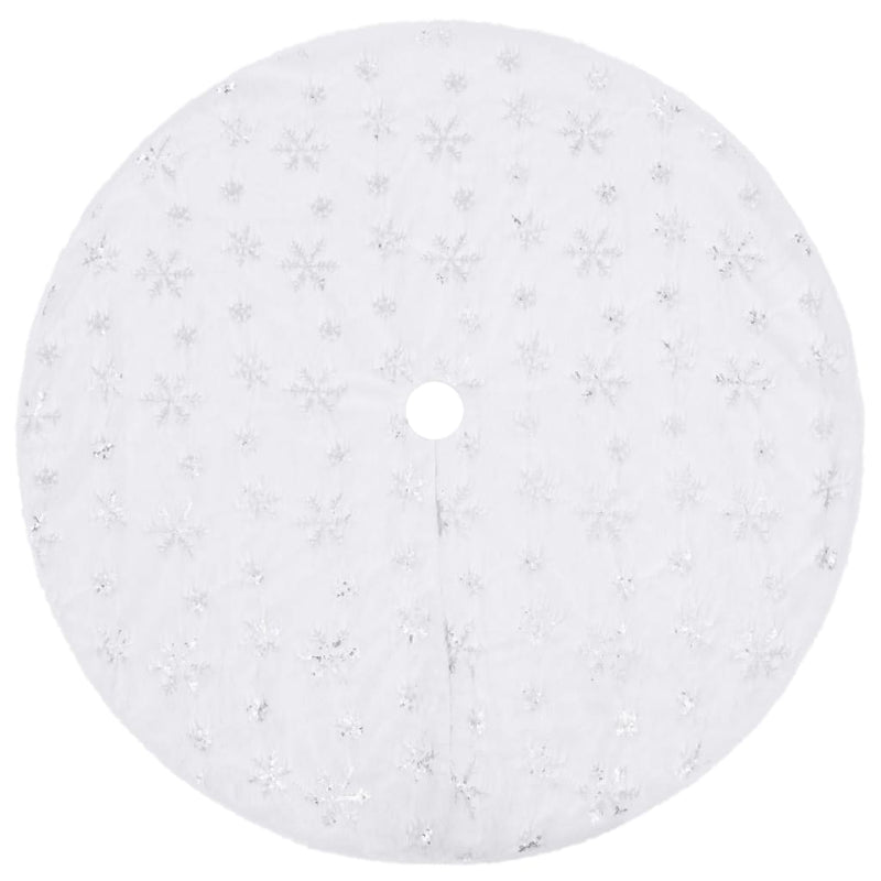 vidaXL Luxury Christmas Tree Skirt White 90 cm Faux Fur
