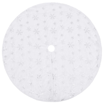 vidaXL Luxury Christmas Tree Skirt White 90 cm Faux Fur