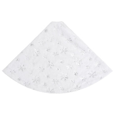 vidaXL Luxury Christmas Tree Skirt White 90 cm Faux Fur