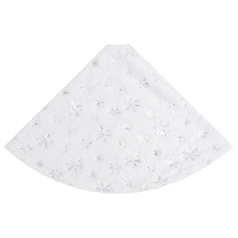 vidaXL Luxury Christmas Tree Skirt White 90 cm Faux Fur