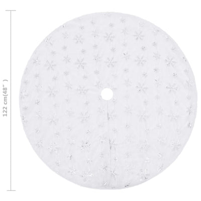 vidaXL Luxury Christmas Tree Skirt White 90 cm Faux Fur