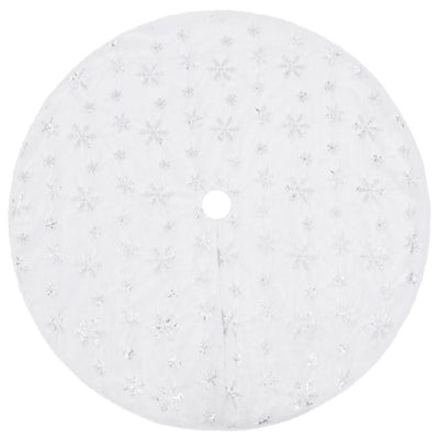 vidaXL Luxury Christmas Tree Skirt White 90 cm Faux Fur