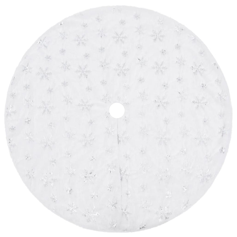 vidaXL Luxury Christmas Tree Skirt White 90 cm Faux Fur