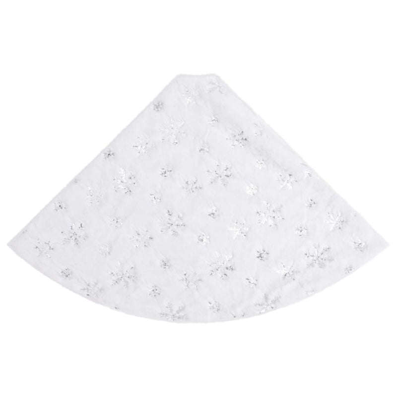 vidaXL Luxury Christmas Tree Skirt White 90 cm Faux Fur