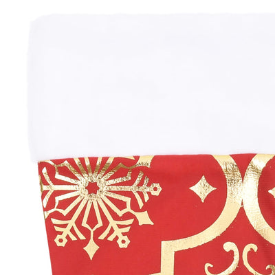 vidaXL Luxury Christmas Tree Skirt with Sock Red 150 cm Fabric
