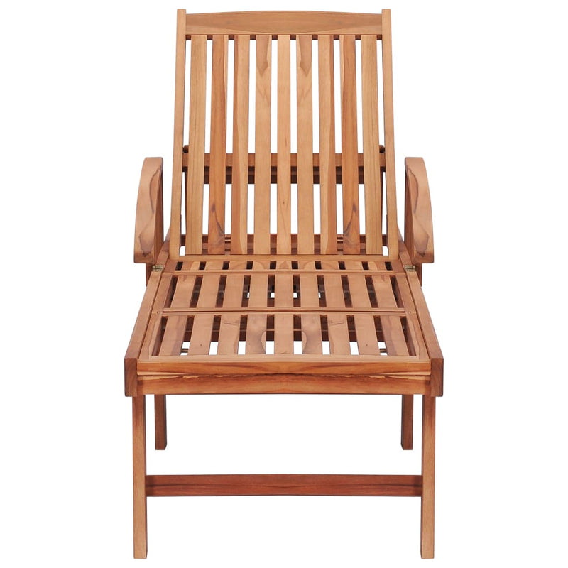 vidaXL Sun Loungers 2 pcs Solid Teak Wood
