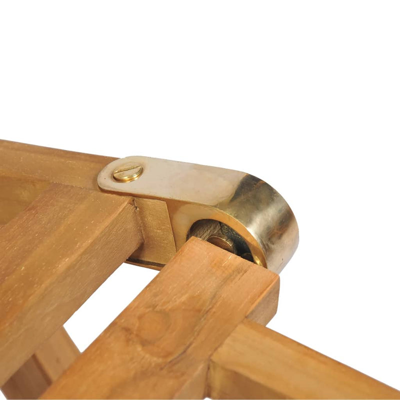 vidaXL Deck Chairs with Footrests 2 pcs Solid Teak Wood