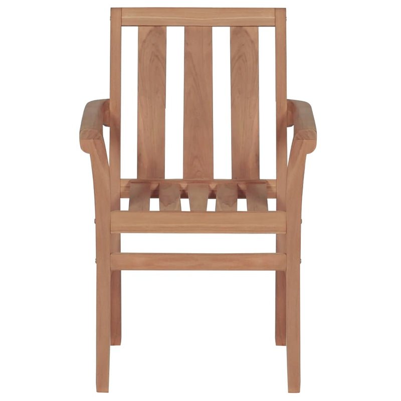 vidaXL Stackable Garden Chairs 6 pcs Solid Teak Wood