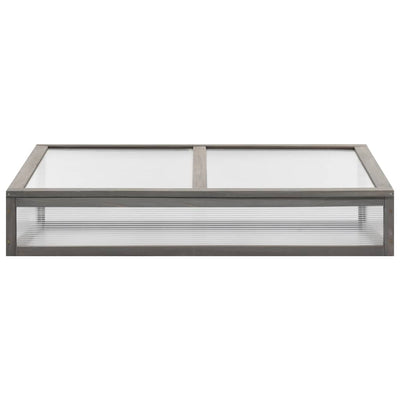 vidaXL Raised Bed with Greenhouse 110x54x120 cm Solid Fir Wood