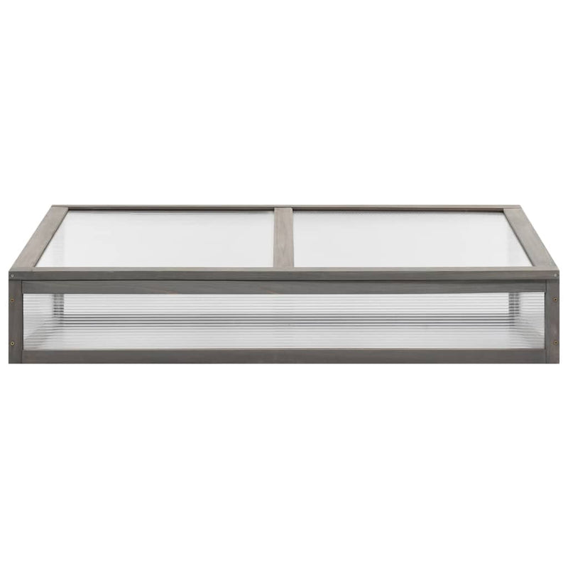 vidaXL Raised Bed with Greenhouse 110x54x120 cm Solid Fir Wood