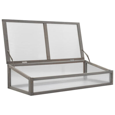 vidaXL Raised Bed with Greenhouse 110x54x120 cm Solid Fir Wood