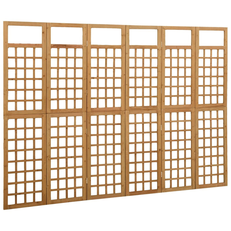 vidaXL 3-Panel Room Divider/Trellis Solid Fir Wood Black 121x180 cm