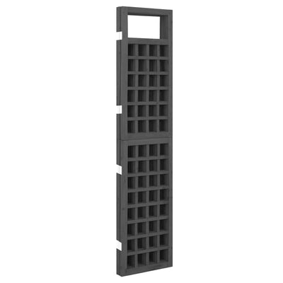 vidaXL 3-Panel Room Divider/Trellis Solid Fir Wood Black 121x180 cm