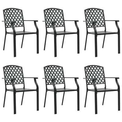 vidaXL 5 Piece Garden Dining Set Steel Black