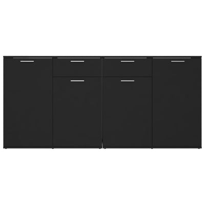 vidaXL Sideboard Black 160x36x75 cm Engineered Wood